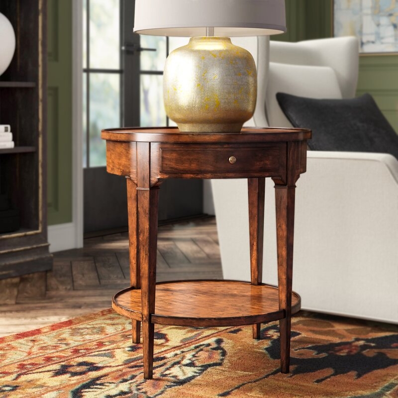 Woodbridge Furniture Marseille Tray Top End Table with Storage - Image 1