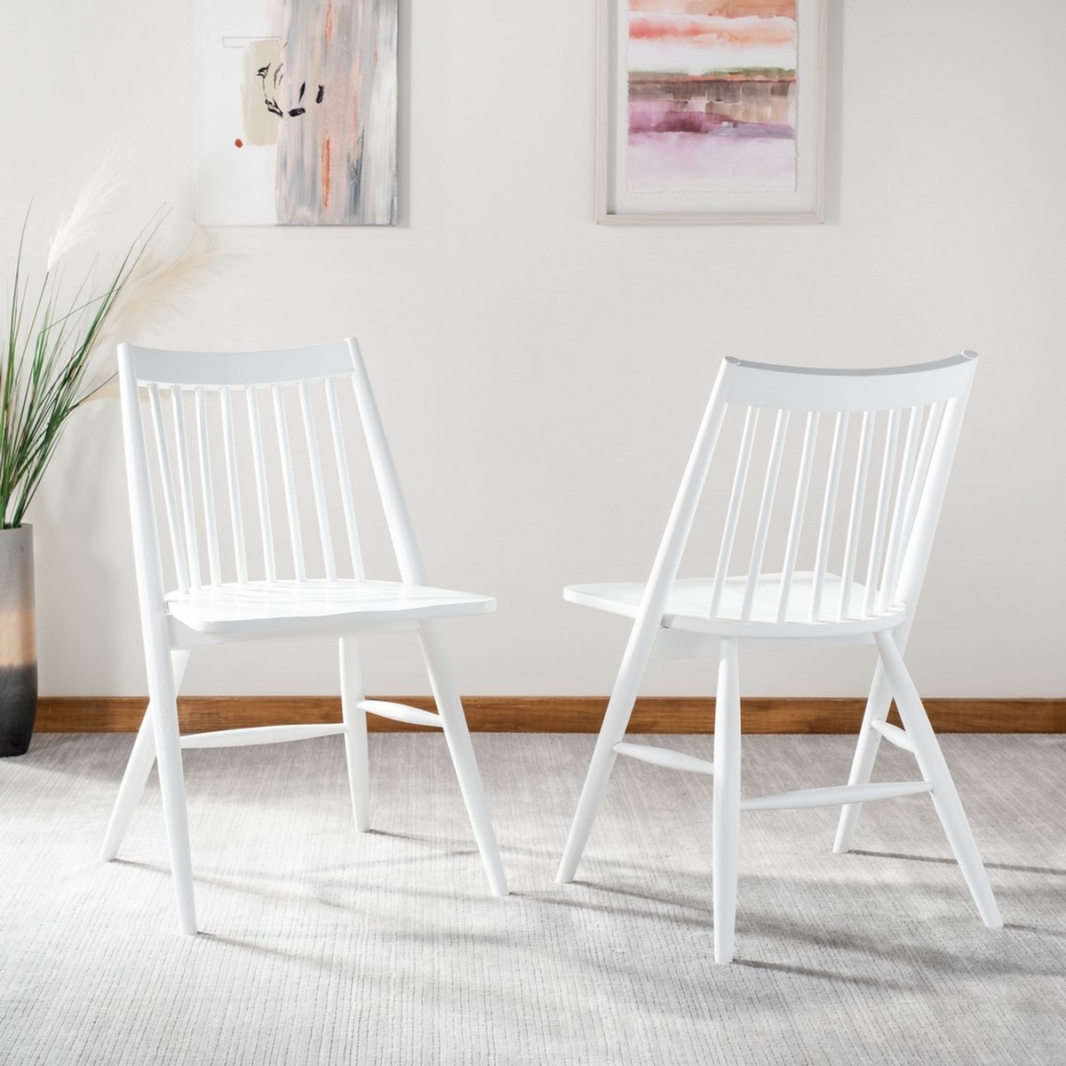 Wren 19" Spindle Dining Chair, White, Set of 2 - Image 5