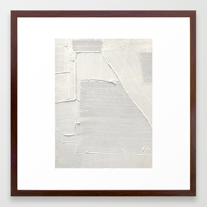 Relief [2]: An Abstract, Textured Piece In White By Alyssa Hamilton Art Framed Art Print by Alyssa Hamilton Art - Image 0
