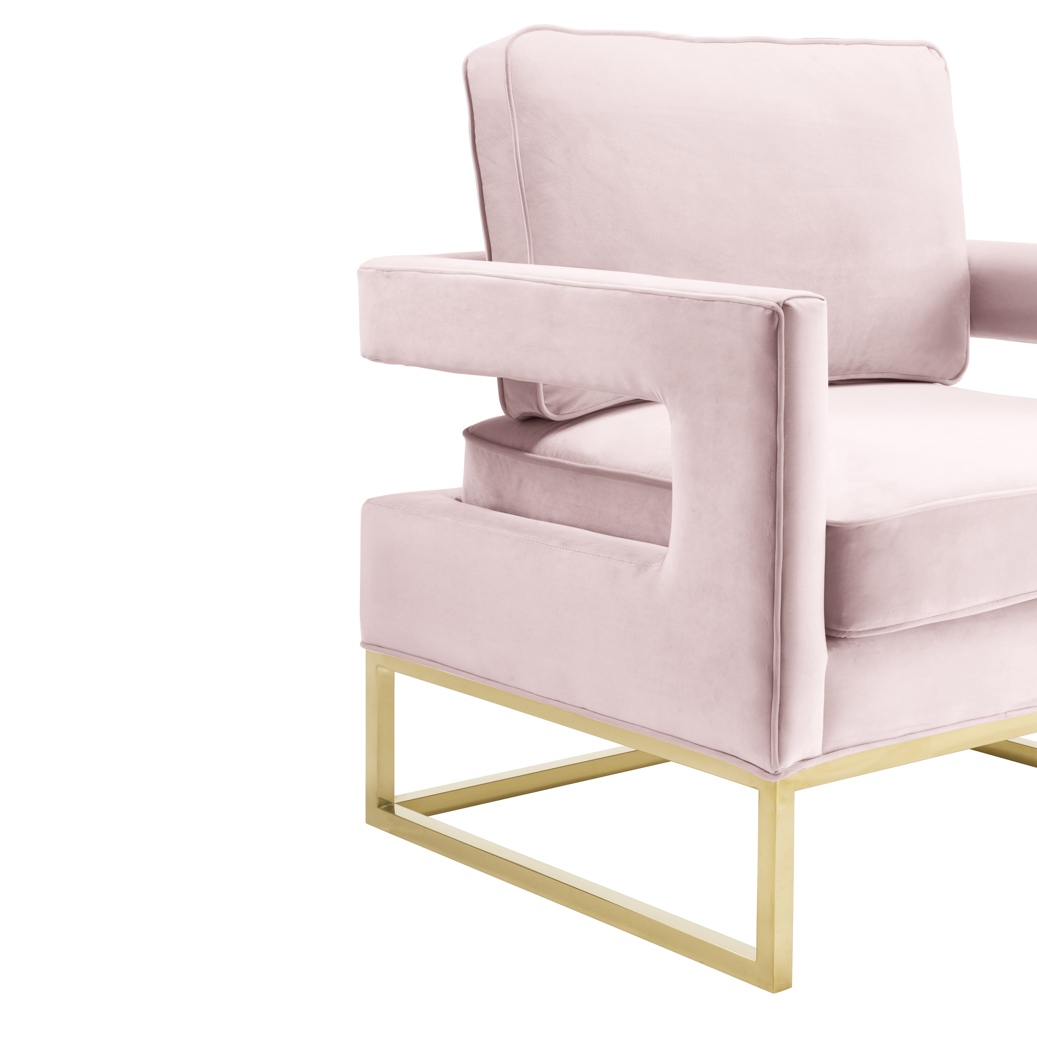 Aubrey Blush Velvet Chair - Image 3