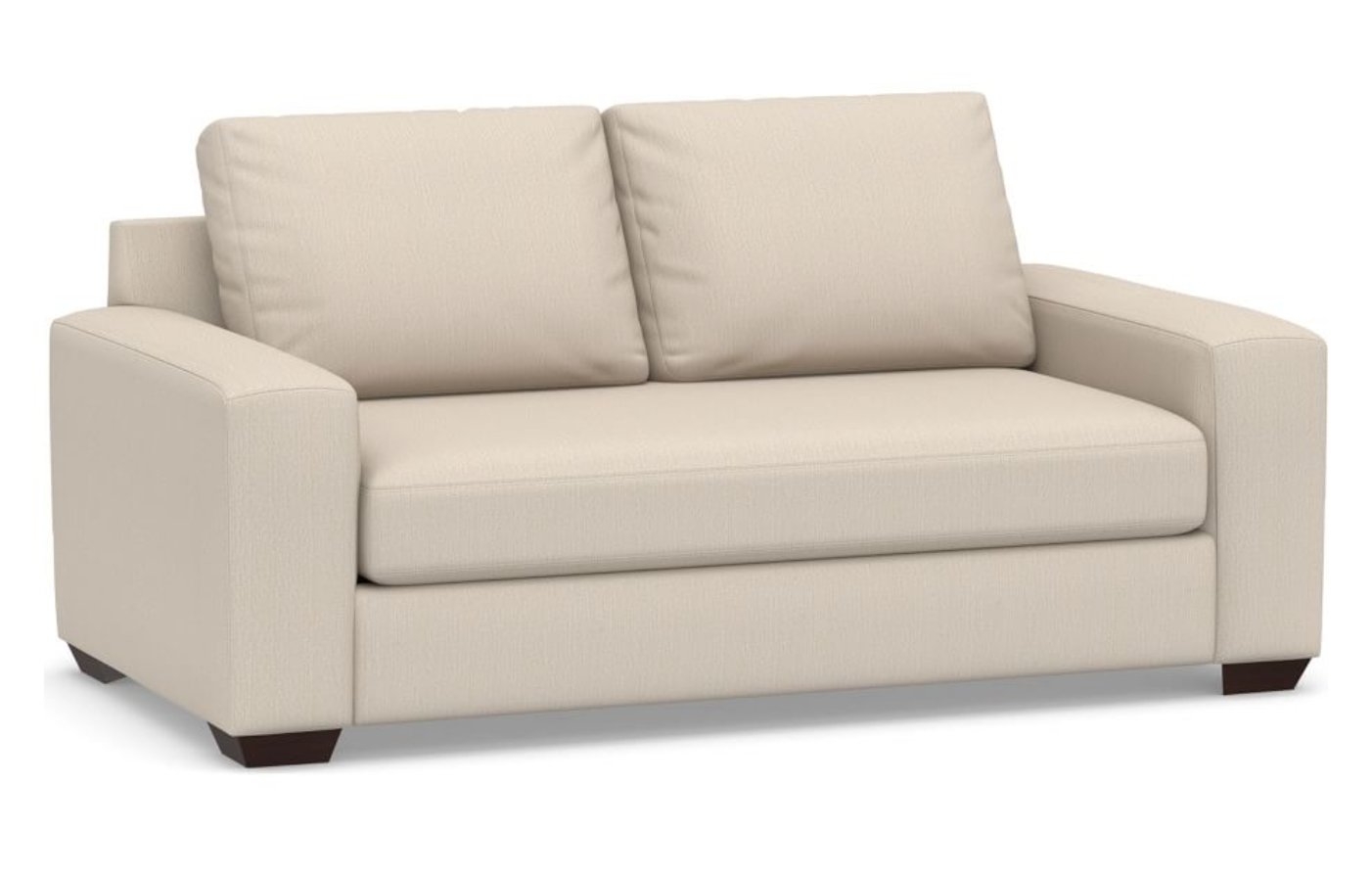 Big Sur Square Arm Upholstered Sofa 82", Down Blend Wrapped Cushions, Sunbrella(R) Performance Herringbone Oatmeal - Image 0