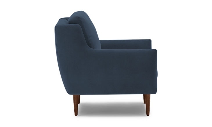 Blue Bell Mid Century Modern Chair -Faithful Indigo - Mocha - Image 1