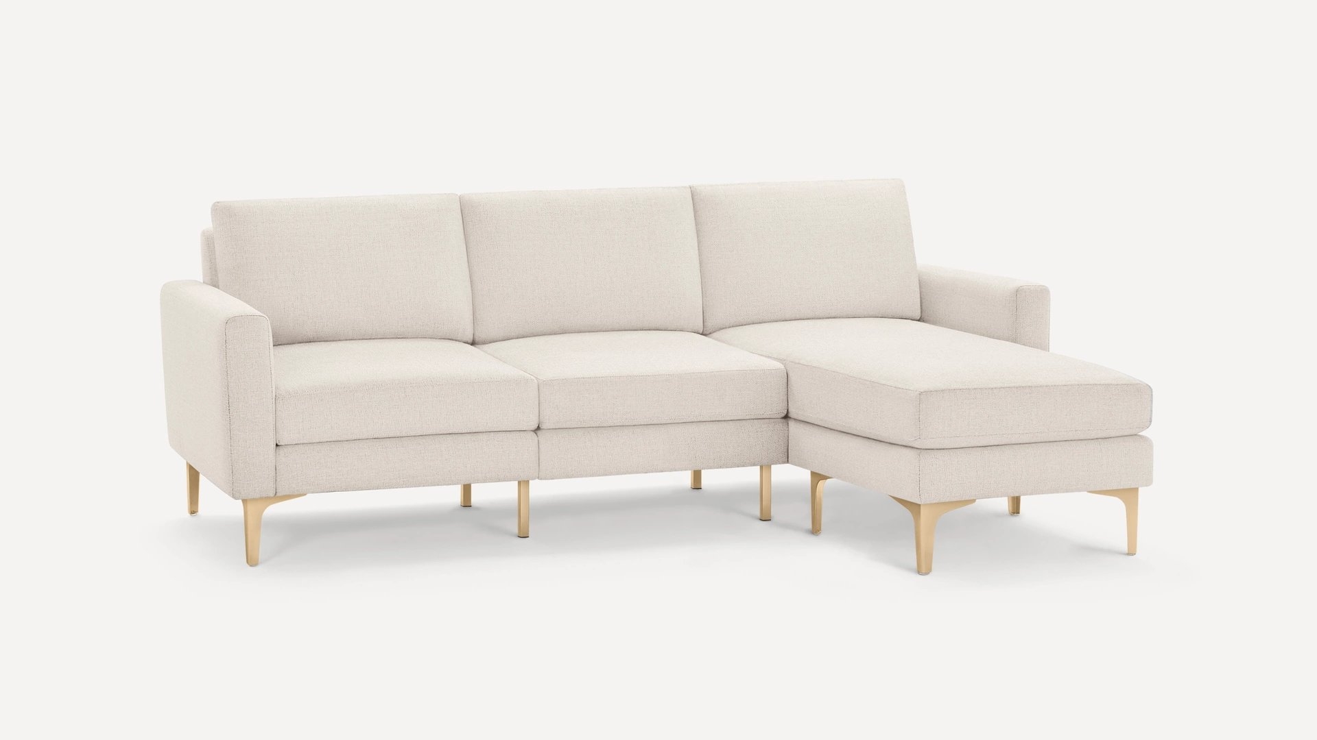 Block Nomad Sofa Sectional - Ivory - Brass - Image 0