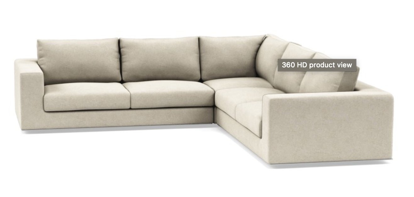 Walters Corner Sectional with Flax Performance Crossweave - Image 0