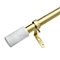 brass with white marble curtain rod set 48"-88"x1"dia. - Image 3
