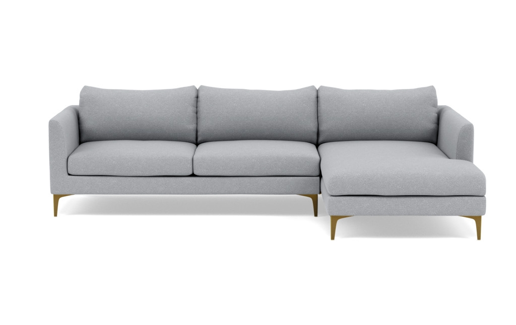 OWENS Sectional Sofa with Right Chaise Gris Sloan Brass leg - Image 0