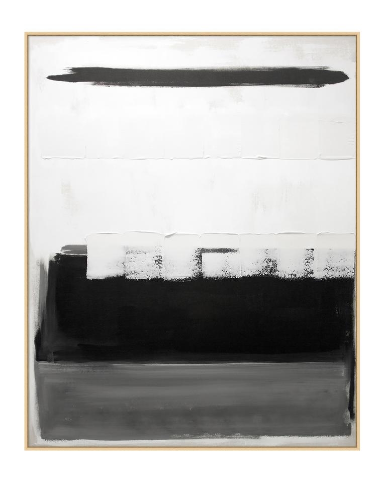 BLACK & WHITE COLORBLOCK Framed Art - Image 0
