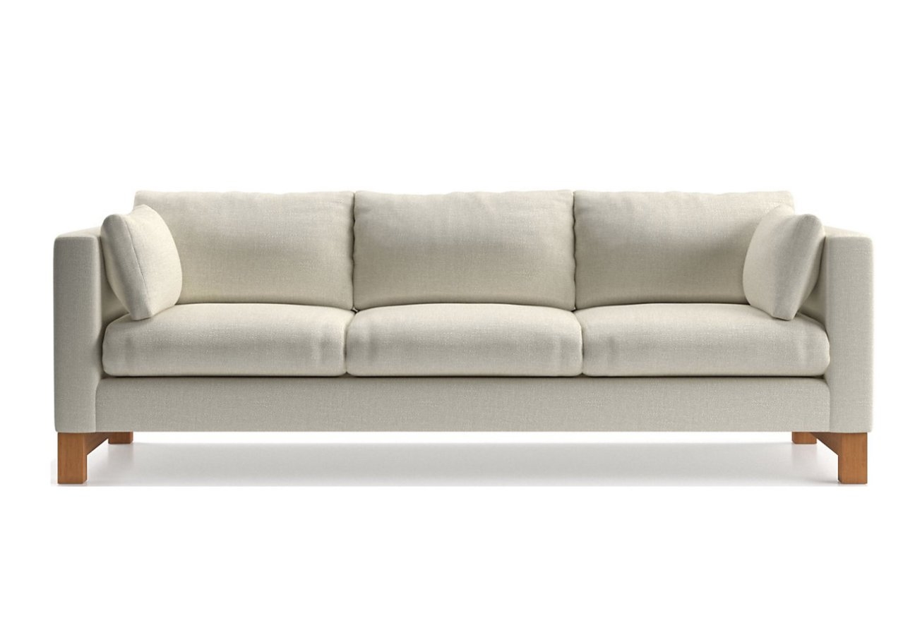 Pacific 3-Seat Track Arm Grande Sofa with Wood Legs - Image 1