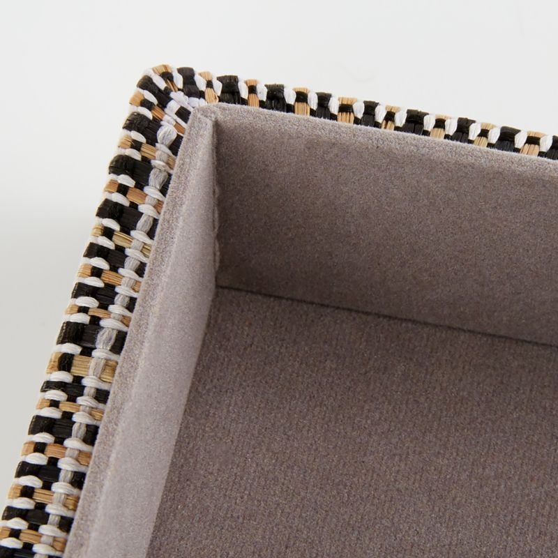 Jolie Large Black and White Woven Box - Image 2