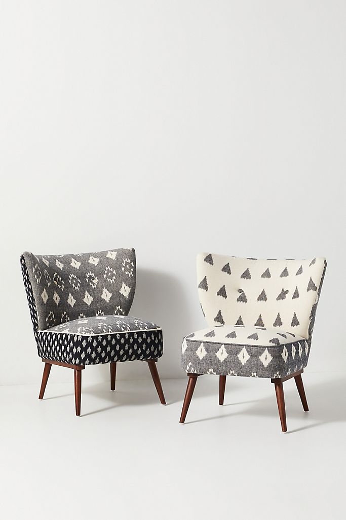 Woven Ikat Petite Accent Chair - Image 5