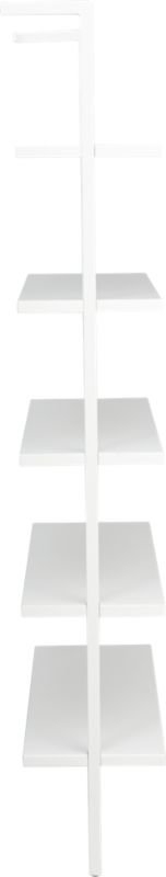 Stairway white 72.5" wall mounted bookcase - Image 4