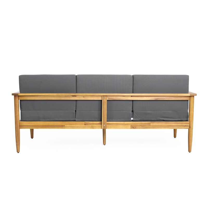 Weatogue 76.25'' Acacia Outdoor Patio Sofa - Image 3