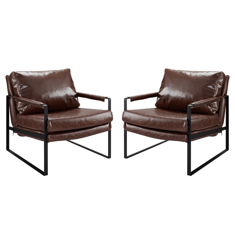 Eisenman 27.95'' Wide Armchair (Set of 2) - Image 0