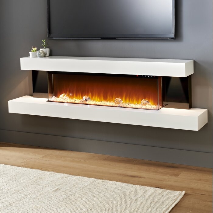 Tanessa 72'' W Surface Wall Mounted Electric Fireplace - Image 0