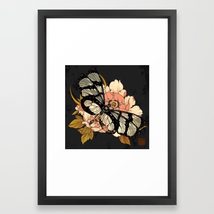 Glasswing Butterfly Framed Art Print - Image 0