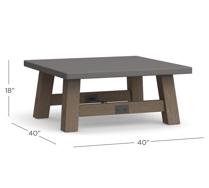 Abbott Square Coffee Table, Gray Wash - Image 2