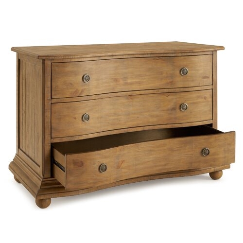 Dunwich Curved Chest of 3 Drawers Dresser - Image 1