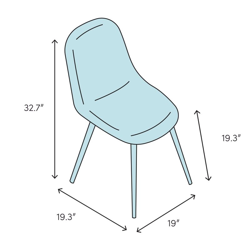 Tolson Plastic Dining Side Chair (Set 0f 2) - Gray - Image 1