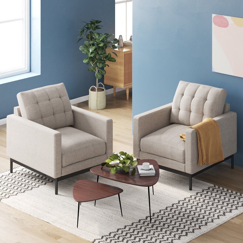 Thompson 31.5'' Wide Tufted Armchair - Image 3