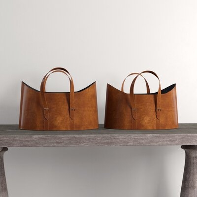 2 Piece Leather Bucket Set - Image 0