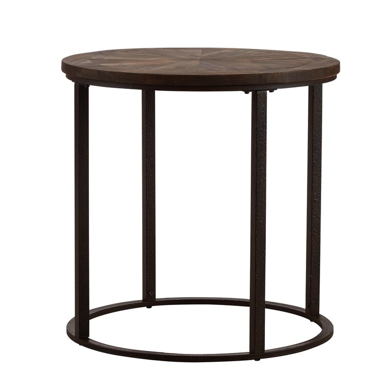 Rackley Round Industrial End Table - Image 0