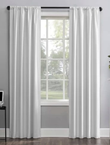 Solid Max Blackout Thermal Rod Pocket Single Curtain Panel - white - 40" x 96" - Image 0