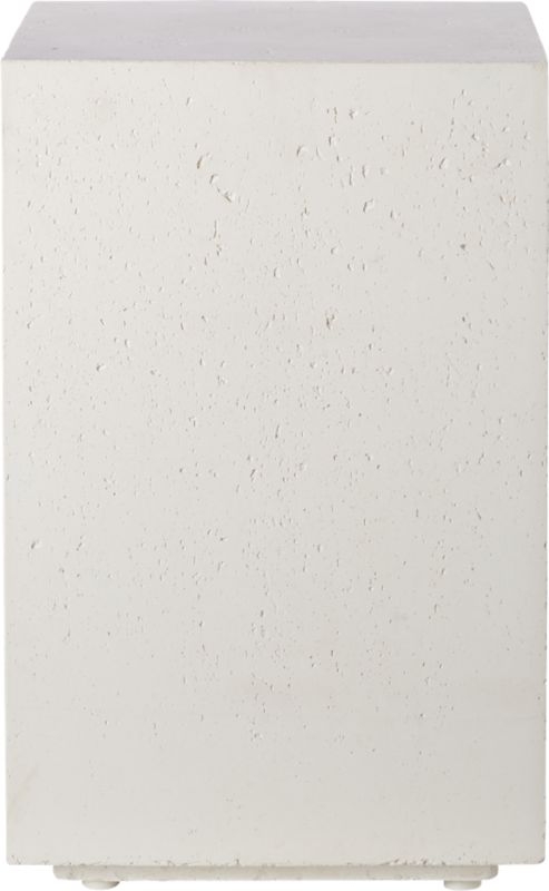 White Concrete Side Table - Image 1