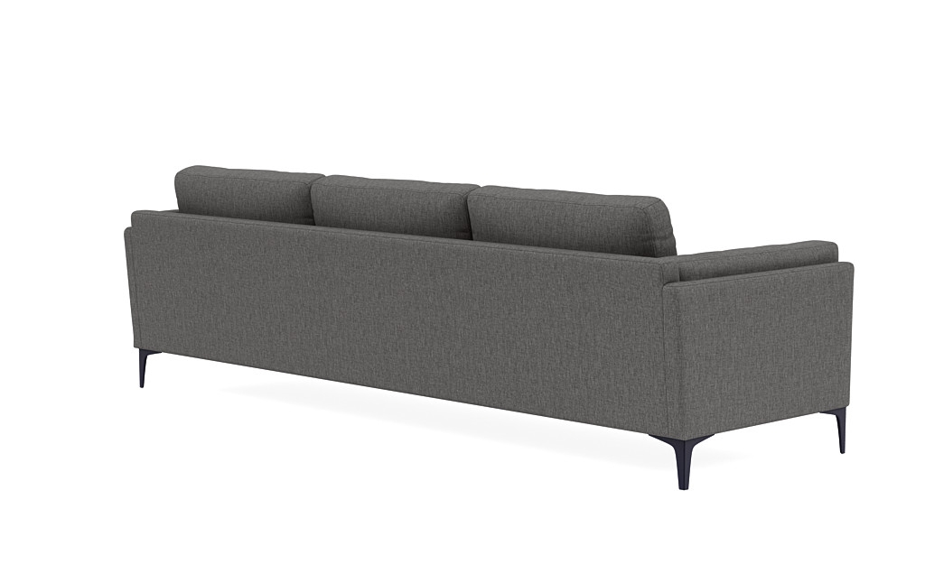 GABY 3-Seat Sofa - 104" - Mushroom Crossweave, Matte Black Sloan L Leg - Image 2