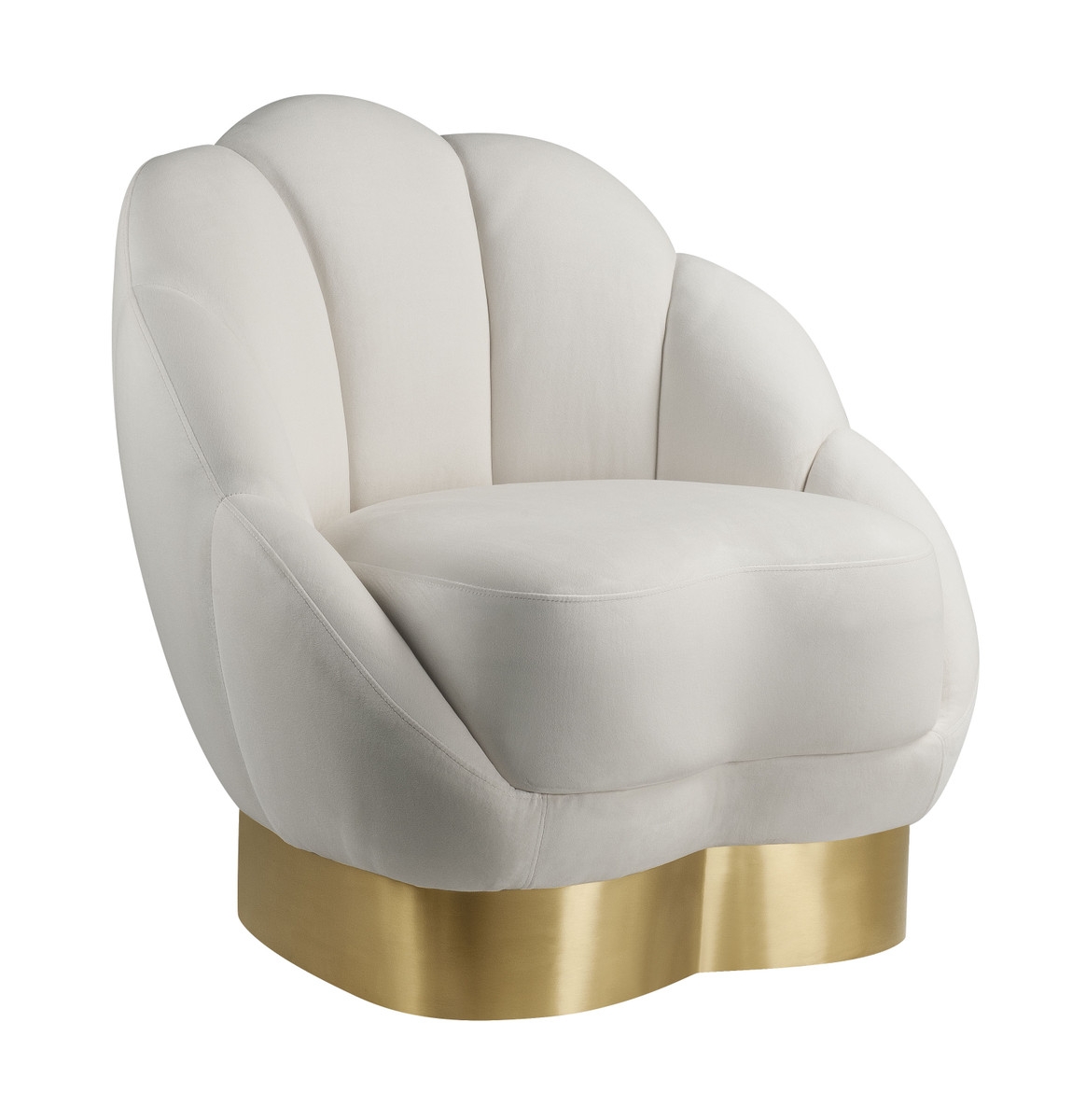 Nylah Cream Velvet Chair - Image 0