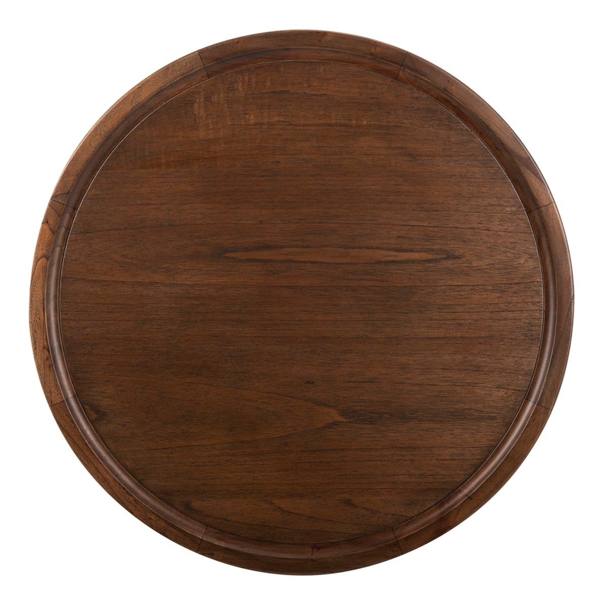 Treen Round Pedestal Coffee Table, Dark Brown - Image 4