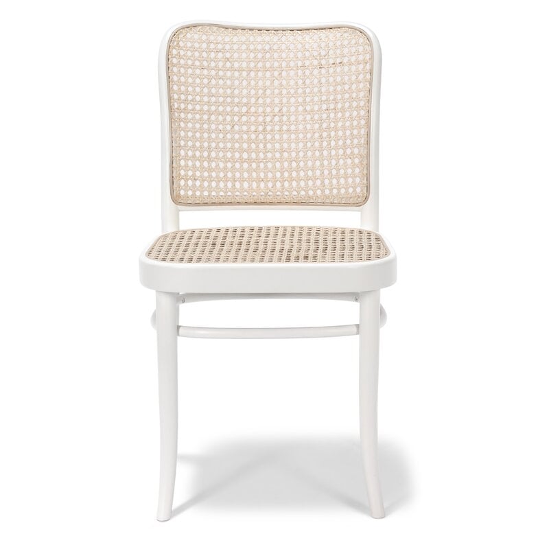 Delozier Solid Wood Side Chair in Natural (Set of 2) / White - Image 1