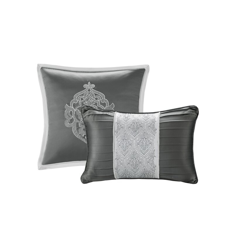 Tess Microfiber Reversible Modern & Contemporary 8 Piece Comforter Set - Image 6