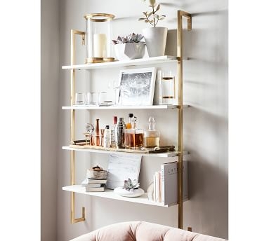 Olivia Wall Mounted Shelves, Brass - Image 2