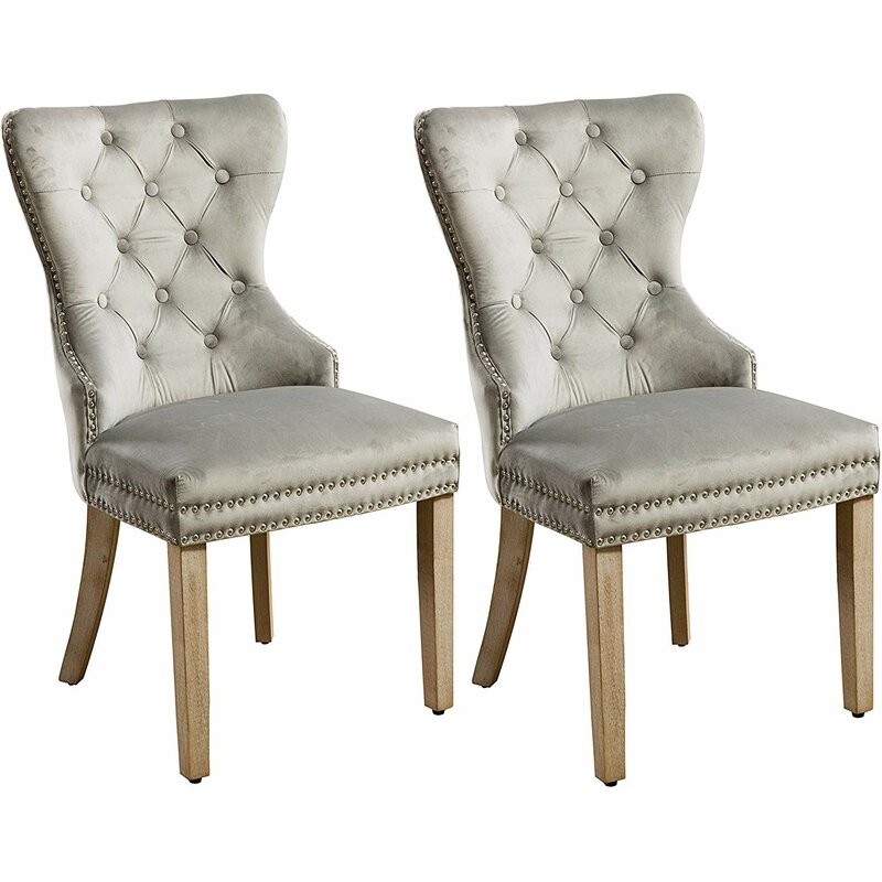 Wallick Tufted Velvet Upholstered Dining Chair (set of 2) - Image 0