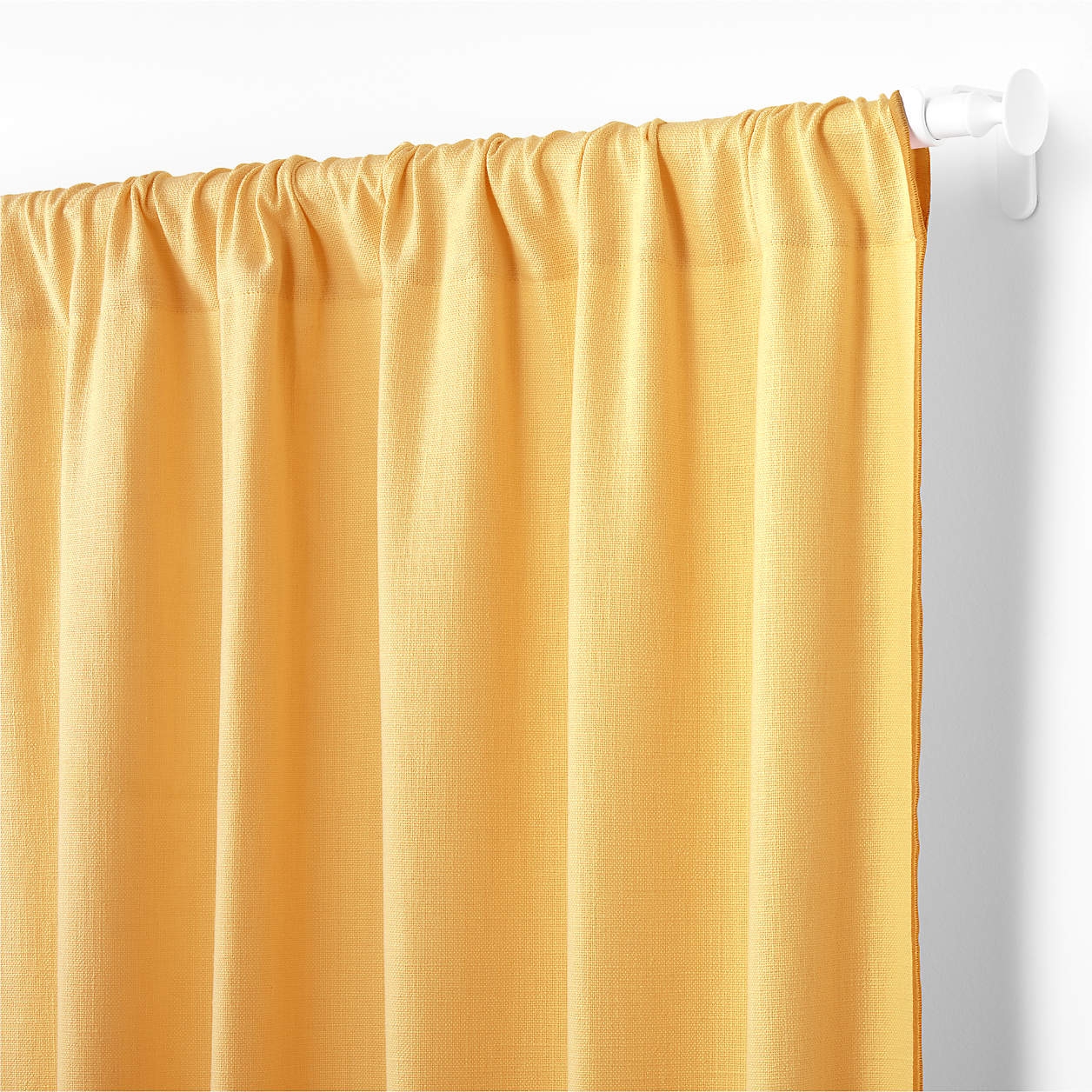 Ori Yellow Cotton Window Curtain Panel 44"x96" - Image 1