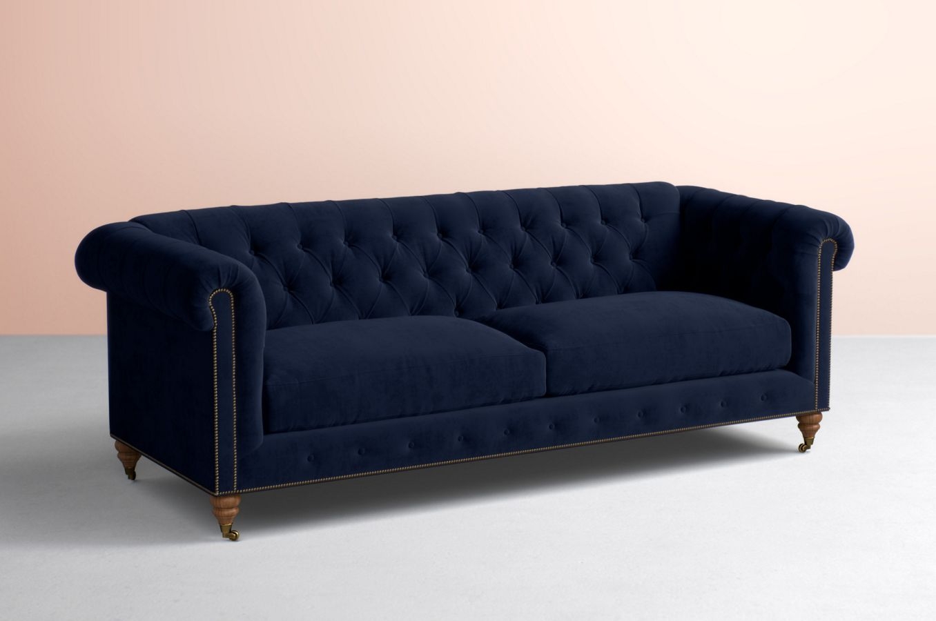 Lyre Chesterfield Two-Cushion Sofa - Image 0