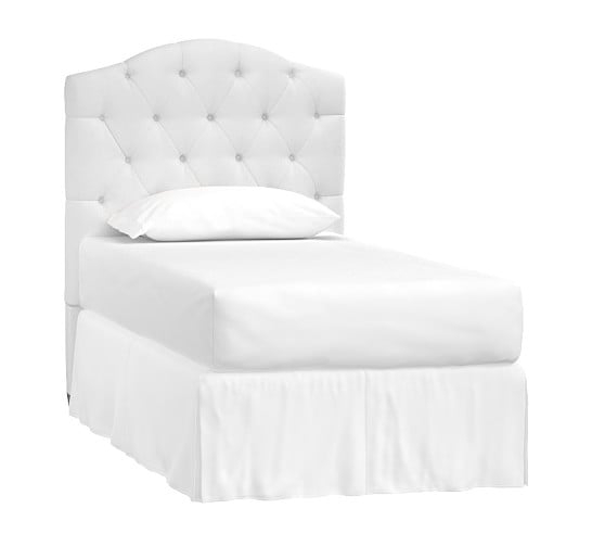 Eliza Tufted Headboard Only, Twin, White (Linen Blend) - Image 0