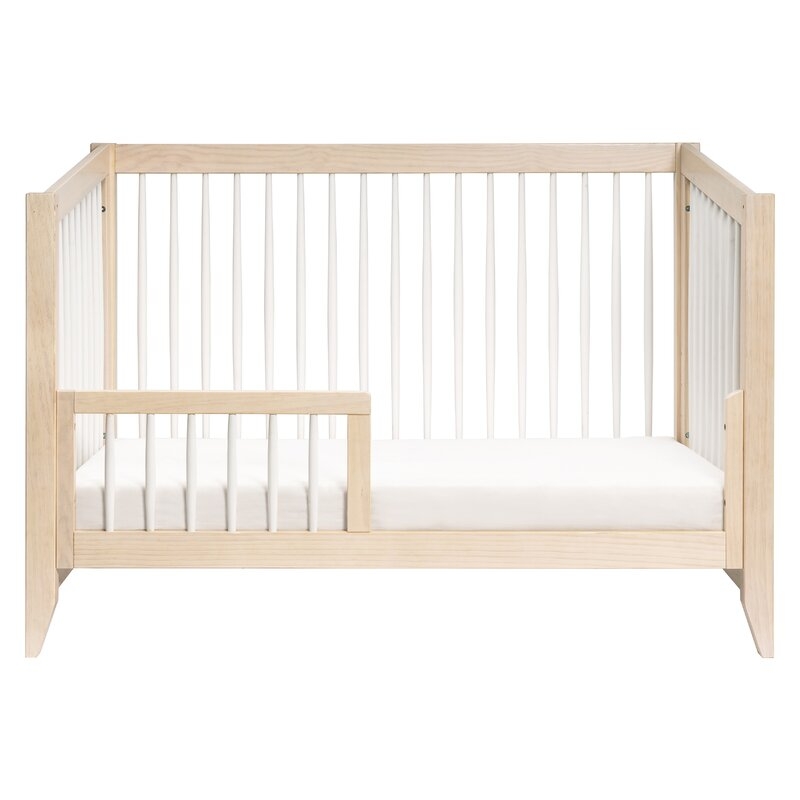 babyletto Sprout 4-in-1 Convertible Crib Color: Washed Natural/White - Image 4