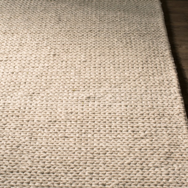 Langley Street Arviso Handwoven Flatweave Wool White Area Rug in Off White - 8x10 - Image 7