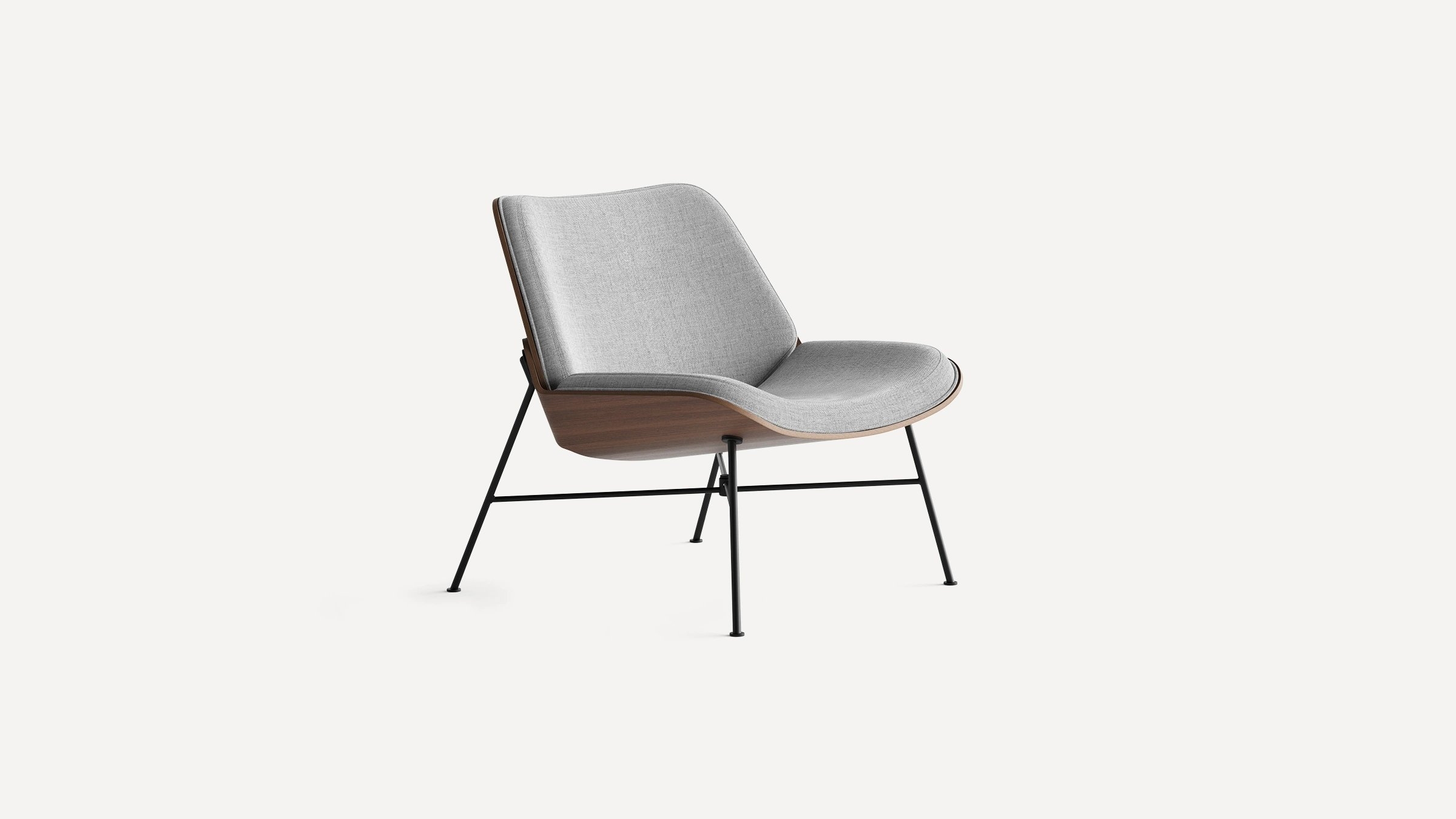 Burrow Vesper Fabric & Wood Lounge Chair - Image 0
