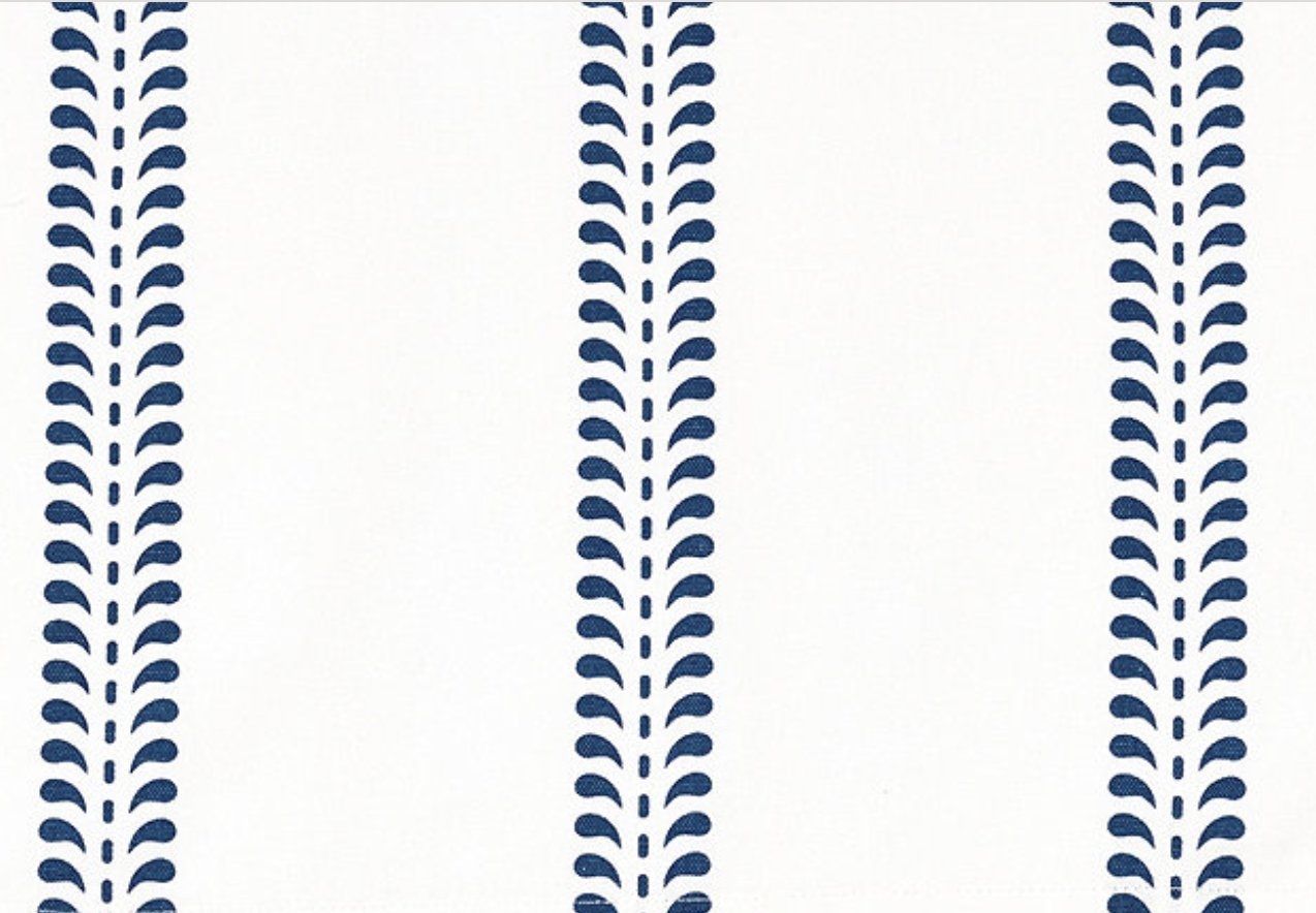 Ballard Designs Hollis Ditsy Stripe Drapery Panel Blue 108" - Image 0
