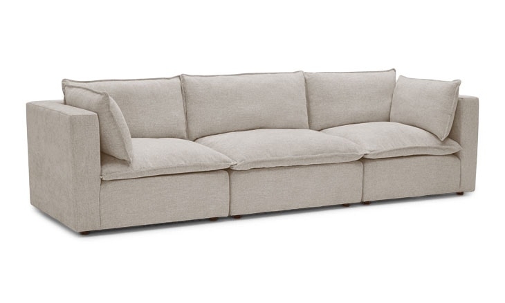 Beige Logan Mid Century Modern Modular Sofa - Cody Sandstone - Image 2