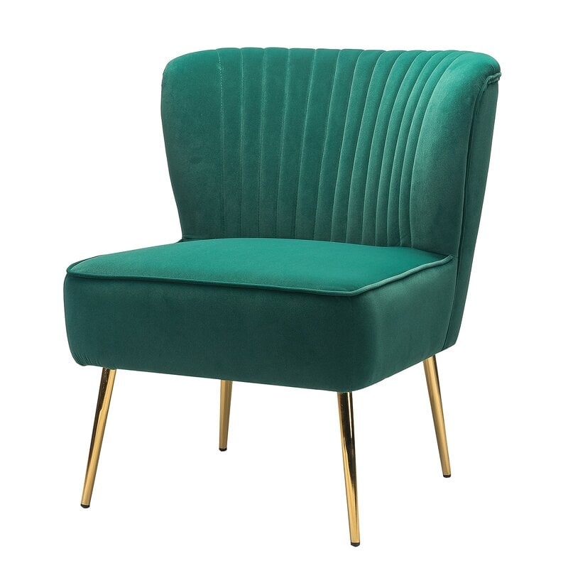 Alfredo 26'' Wide Tufted Velvet Side Chair - Image 0