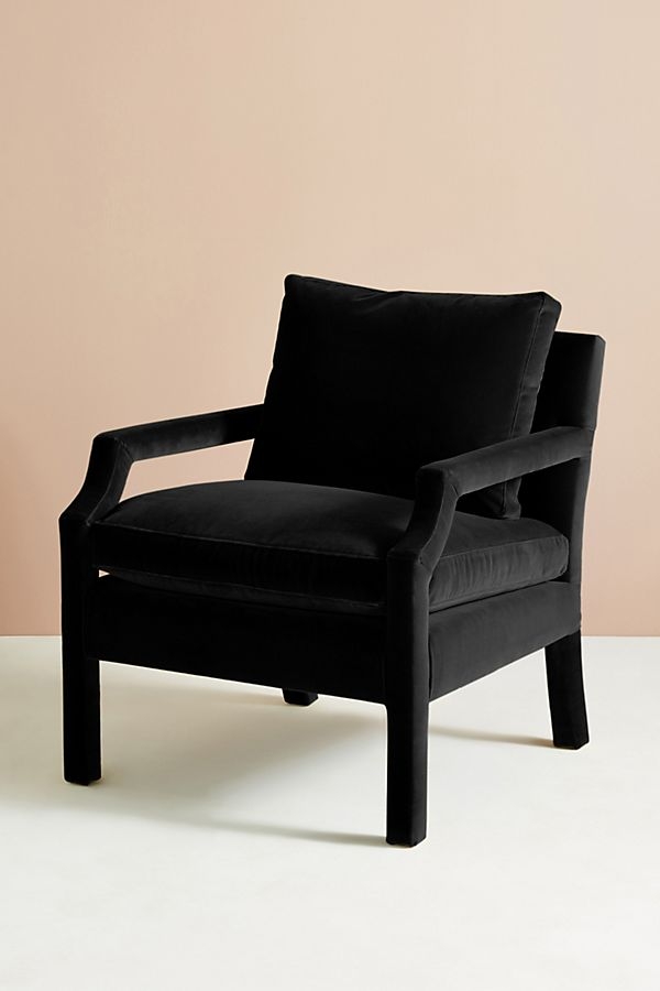 Velvet Delaney Chair (Black) - Image 0