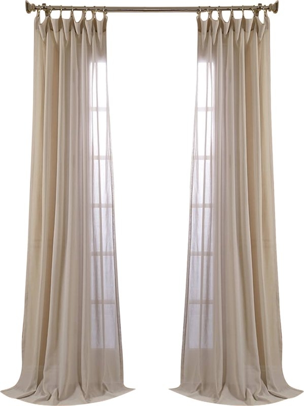 Cristopher Solid Sheer Rod Pocket Single Curtain Panel (tumbleweed) - Image 2
