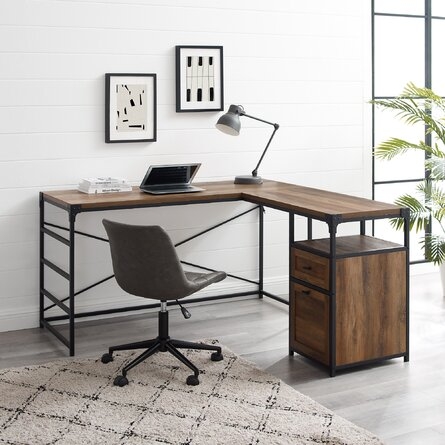 Topton L-Shaped Computer Desk With Storage - Image 7