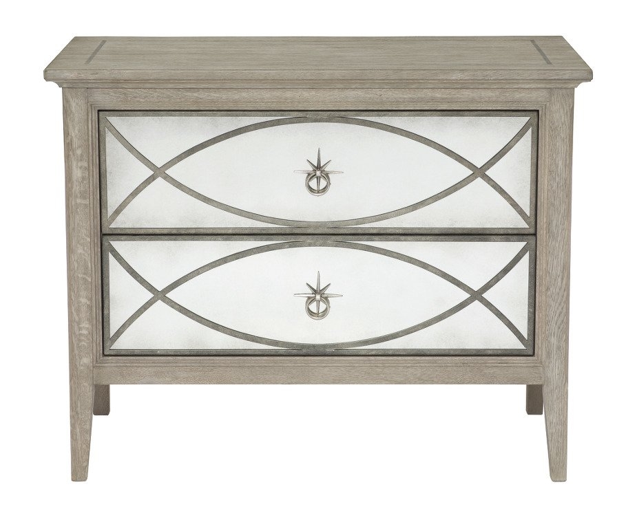 Bernhardt Marquesa 2 - Drawer Bachelor's Chest in Off White/Gray Cashmere - Image 0