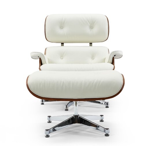 Firenze Swivel Lounge Chair and Ottoman - Image 1