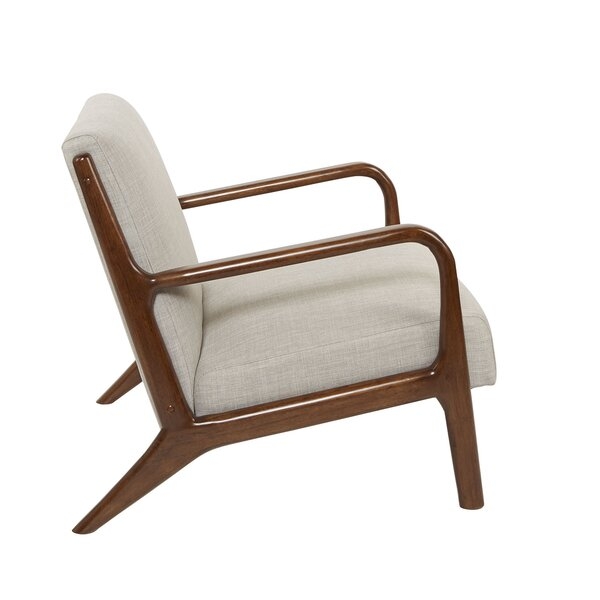 Blomkest Wood and Upholstered Mid Century Accent Chair - Image 2