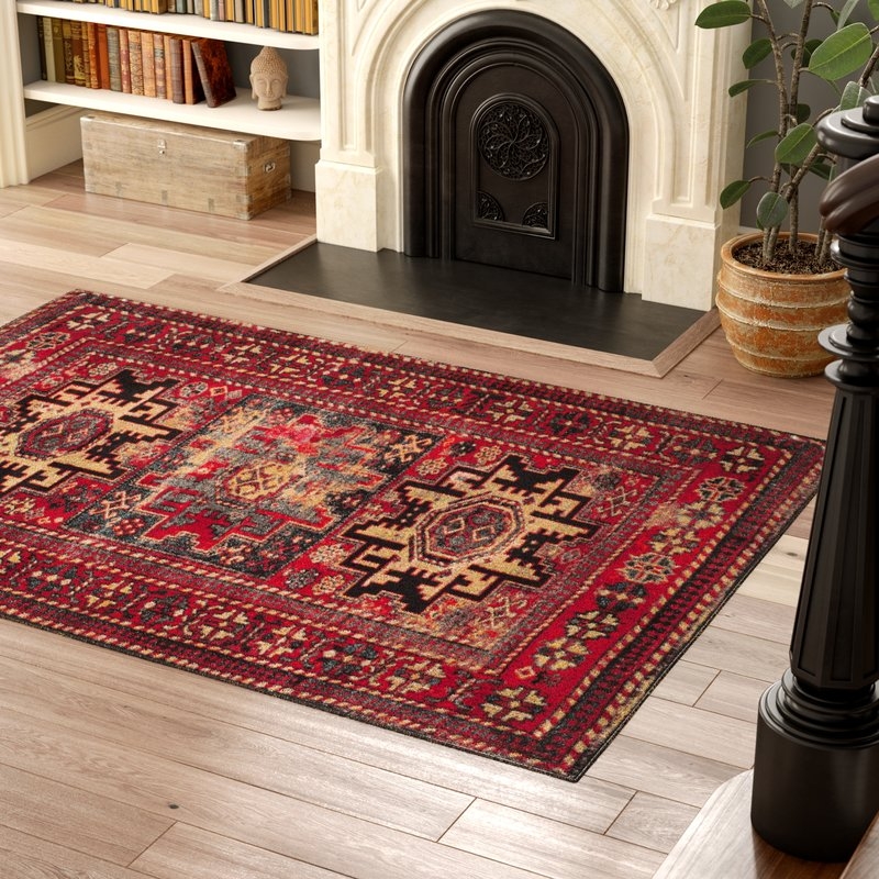 Sparks Red Area Rug - 8' x 10' - Image 0